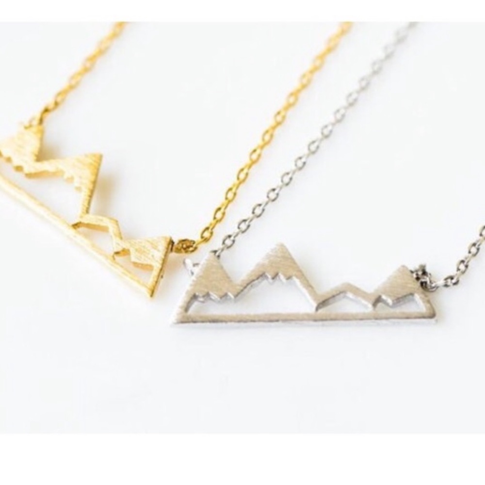 2 Mountain Snowcap necklaces